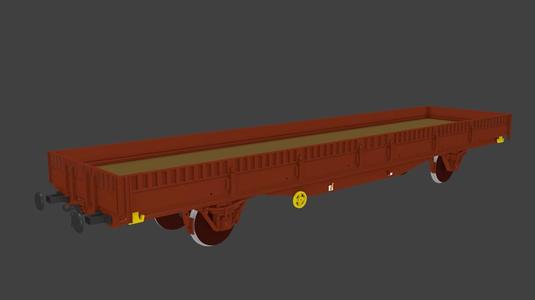 Track 2/II 64mm Waggon AddOn Low side waggon Ks446 1:22,5