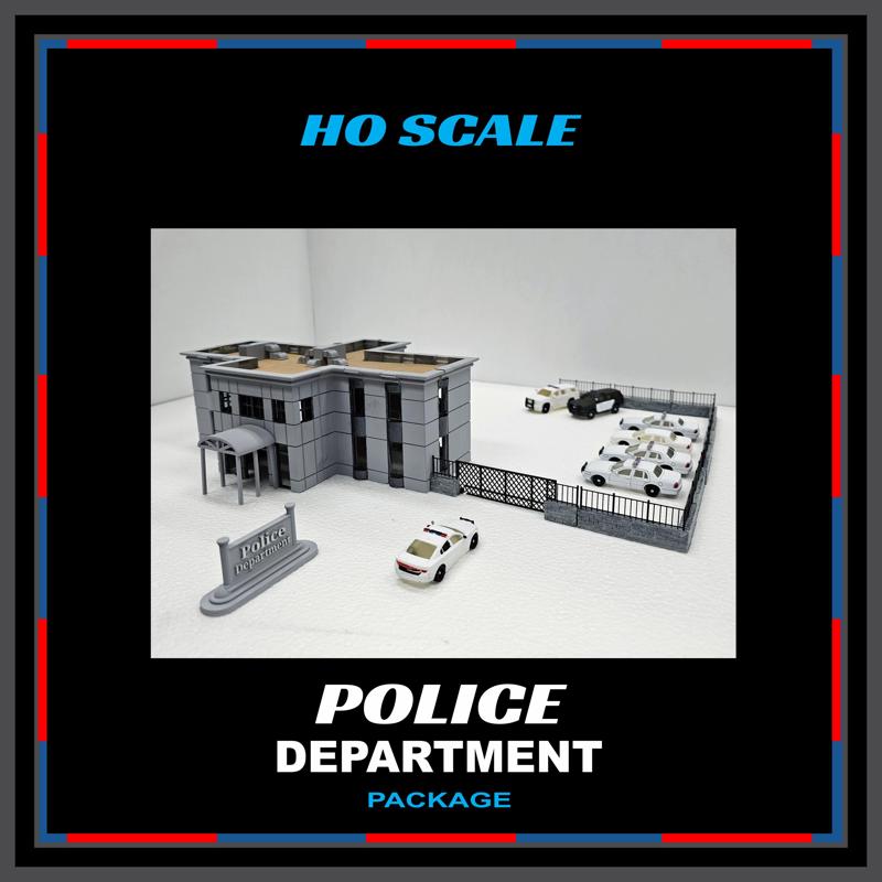 HO SCALE POLICE DEPARTMENT PACKAGE
