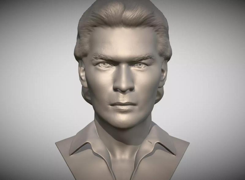 Patrick Swayze bust for 3D printing