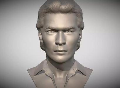 Patrick Swayze bust for 3D printing