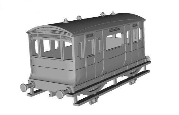 Shropshire and Montgomery Railway LSWR Royal Saloon Coach 1/148 scale