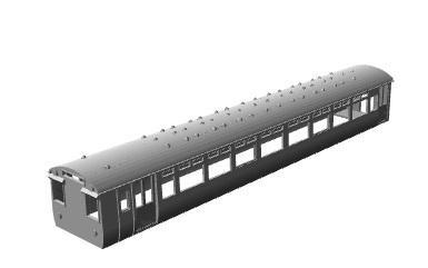 LNWR Oerlikon Driving Trailer coach 1/148 scale