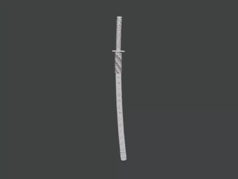 3D Model-SWORD0007 samurai sword