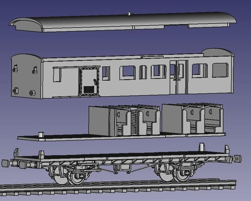 Wagon fourgon mixte modernisé Sud Ouest