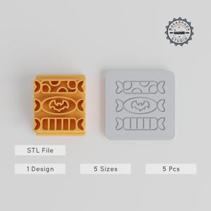 Candy Stamp Tile Collection, 5 Motif Sizes for Clay, Cookies & Fondant, Perfect for Halloween & Spooky Themes PRODUCT_3993