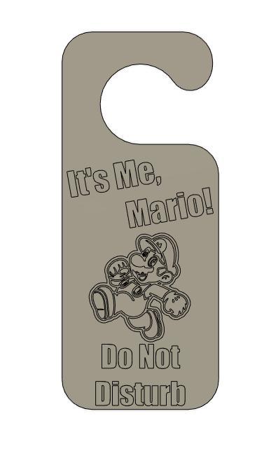 A  Super Mario themed Do Not Disturb Sign