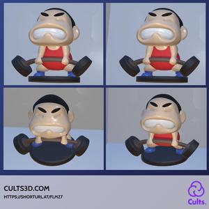 RAY889 - SHIN CHAN WEIGHT LIFTING (FIGURINE)