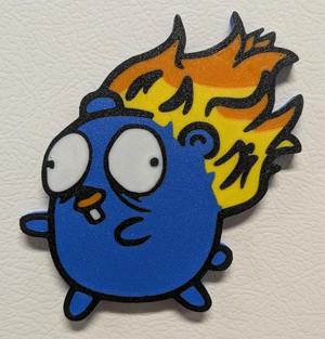 Gopher On Fire Magnet