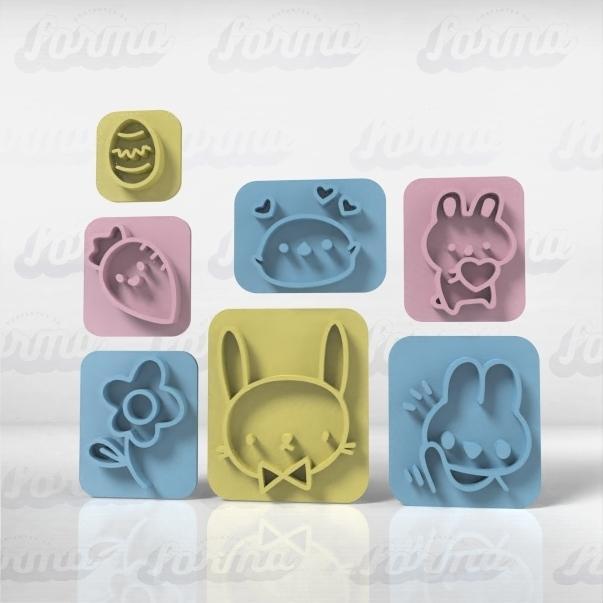 Easter Bunny Stamp Set 7u