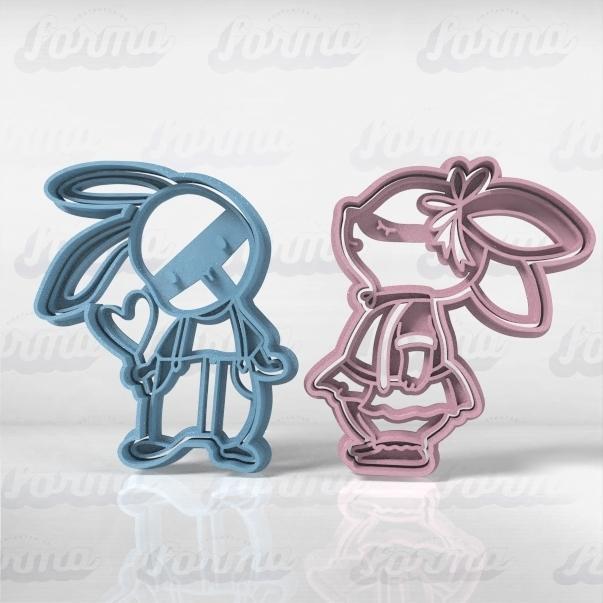 Easter Bunnies Set x 2u - Model 2 Cookie Cutter