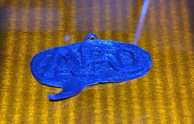 Alpha Phi Omega "APO" Chat Bubble Keychain