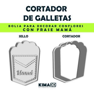 Cookie cutter bag with flowers and mother's words