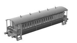 Wisbech and Upwell bogie coach 1/148 scale