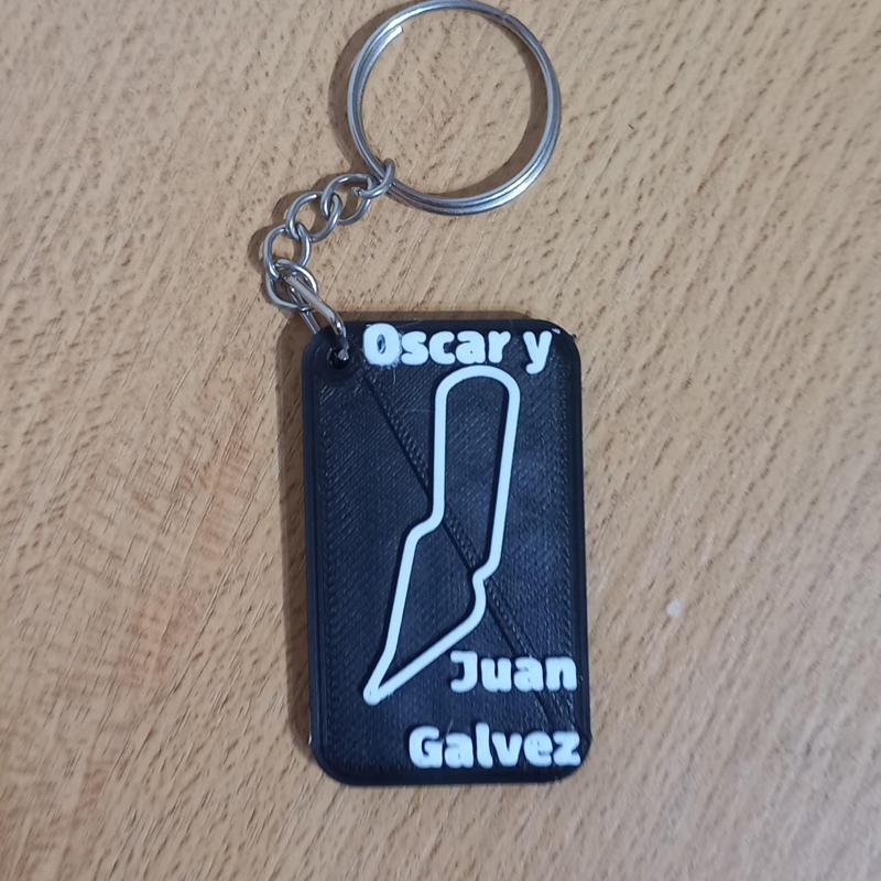 Óscar and Juan Galvéz Circuit keychain