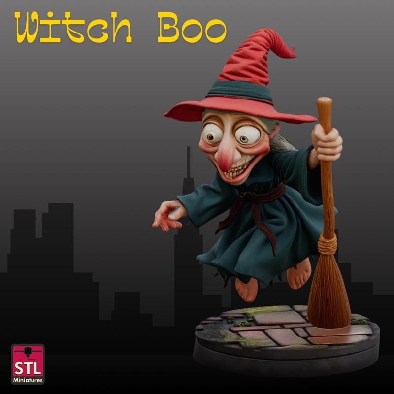 STL File – Cute Flying Witch – Chibi Style FanArt – 3D Printable Model