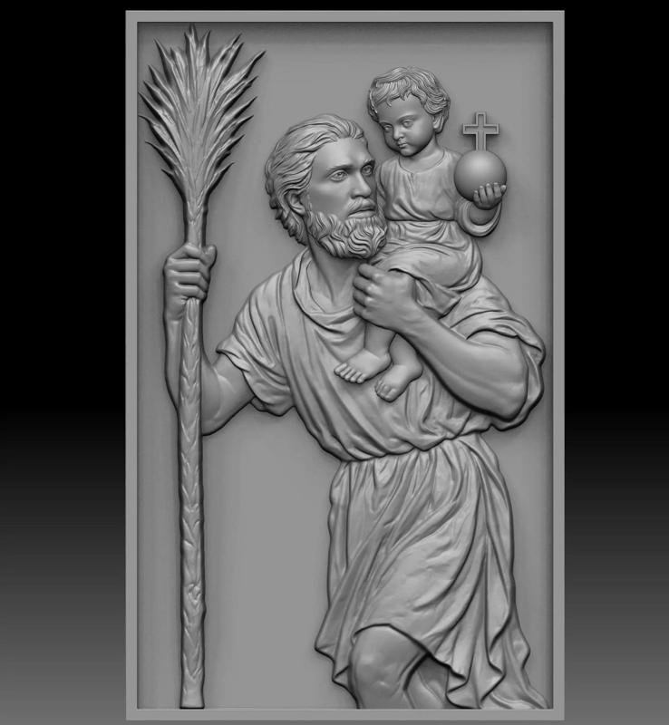 Saint Christopher Relief