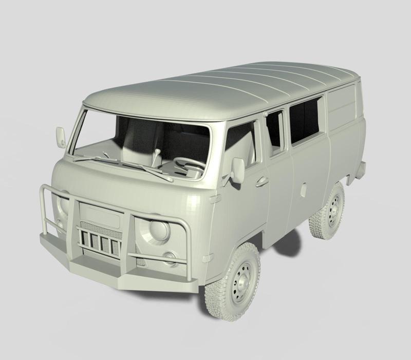 UAZ 452 Bukhanka / УАЗ Буханка 324mm wheelbase TRX4 STL model