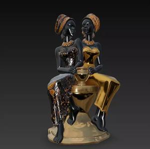 ESCULTURA 2 MUJERES AFRICANAS