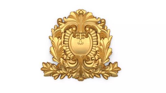 Cartouche classic decorative ornament cnc 3d printing stl 09