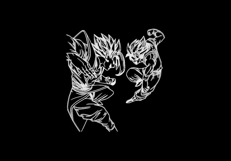 Goku vs Black goku wall art