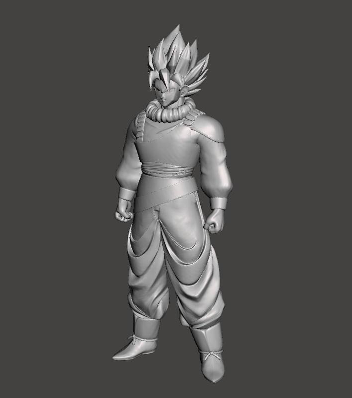 Son Goku Yadrat Super Saiyan 3D Model
