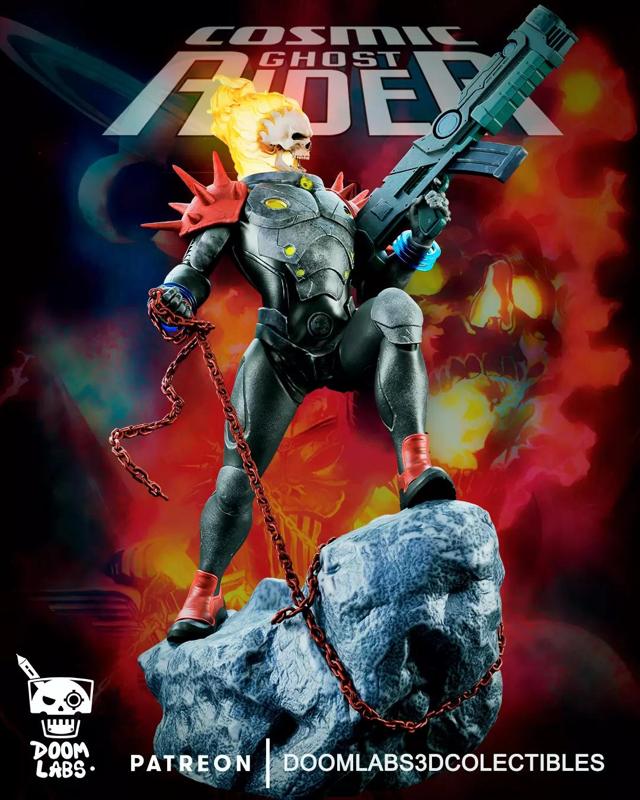 Cosmic Ghost Rider Fanart Statue