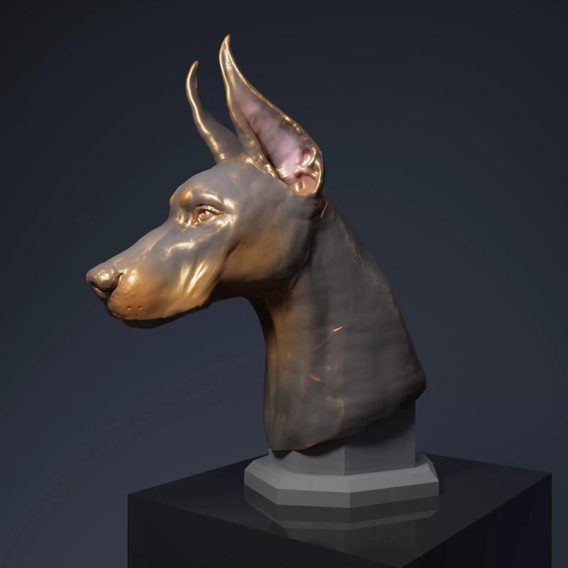 Doberman Pinscher Bust