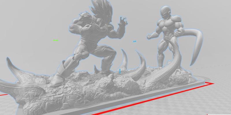 VEGETA VS FREZZER DIORAMA