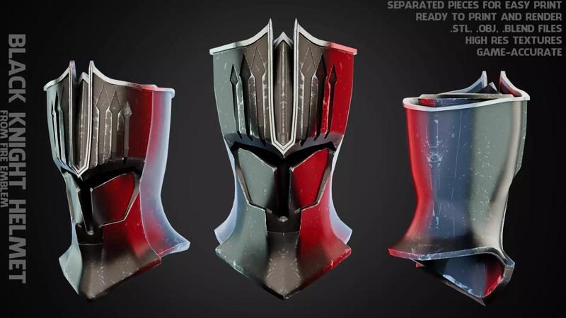 Fire Emblem Black Knight Helmet for Cosplay