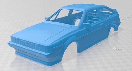 Volkswagen Scirocco 1986 Printable Body Car