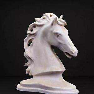 Classical horse head sculpture