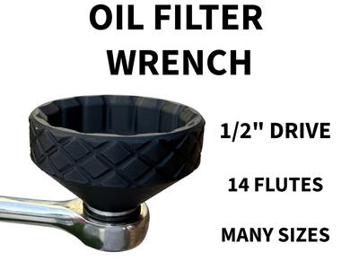 Oil Filter Cup Wrench 1/2" Drive Many Sizes 14 Cap