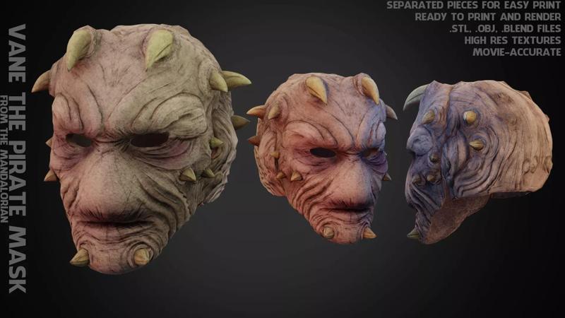 The Mandalorian Vane the Pirate Mask for Cosplay