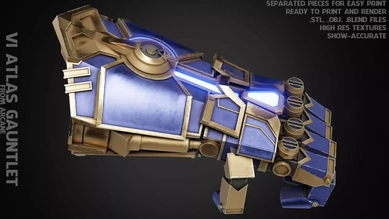 Arcane Vi Atlas Gauntlet for Cosplay