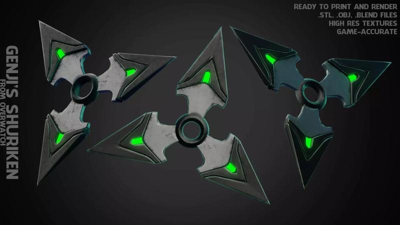 Overwatch Genji Shuriken for Cosplay