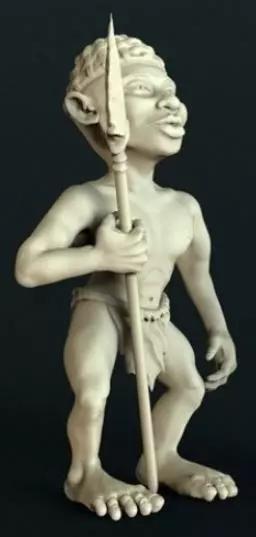 african warrior statue