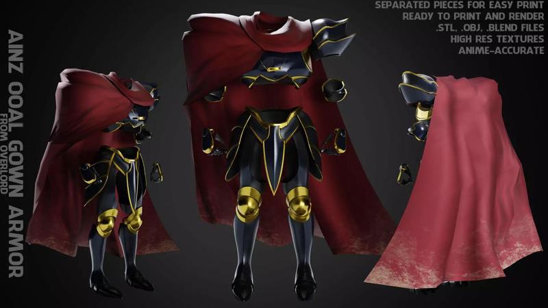 Overlord Ainz Ooal Gown Armor for Cosplay