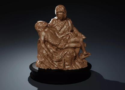 Low Poly Pieta Statue