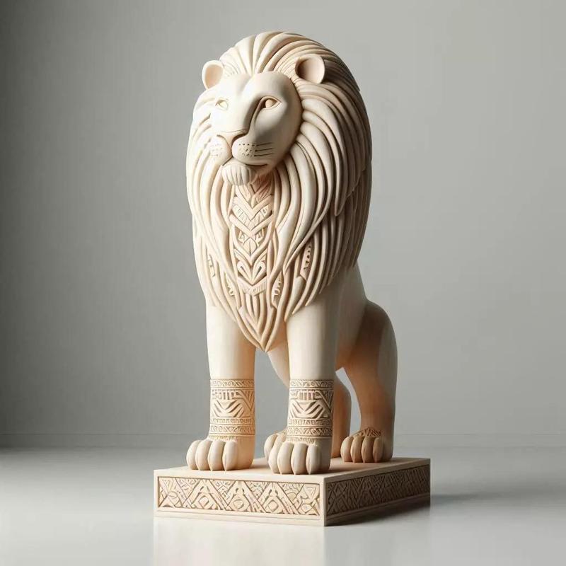 732 Totemic Lion  Full Body  3D Model  magic  fantasy