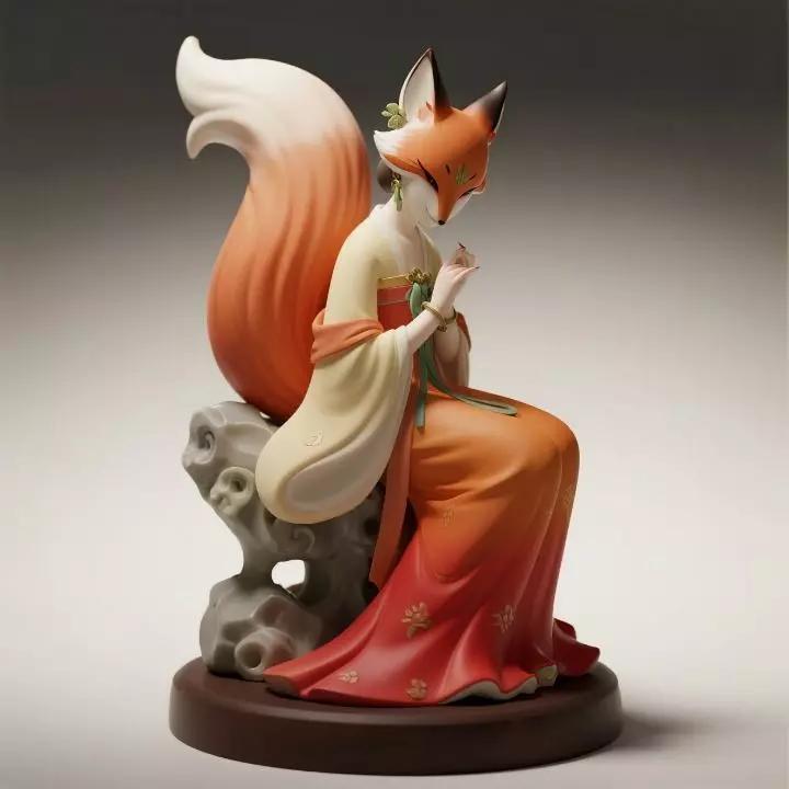 878 Fox Spirit Woman in Pu Song Ling Style  beast