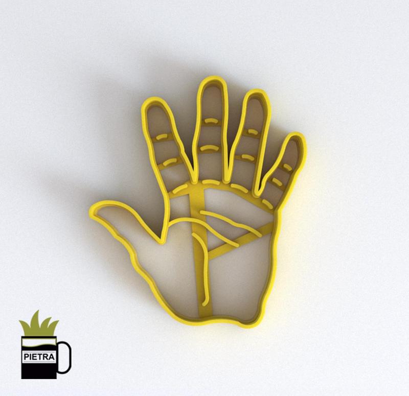 HUMAN BODY HAND FONDANT COOKIE CUTTER MODEL 3D PRINT