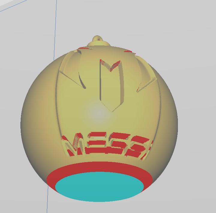messi christmas orb and logo
