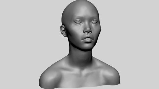 Asian Female Head Printable