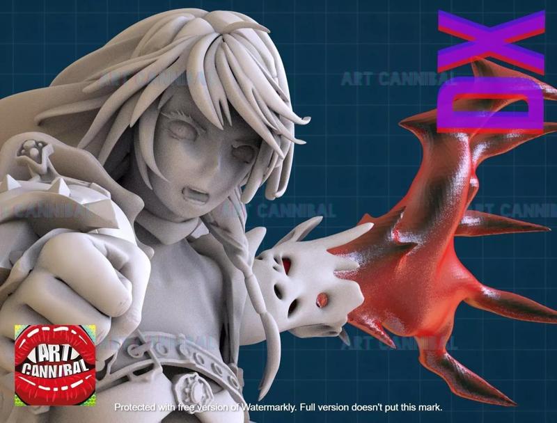 DELUXE Demon cursed Pirate Assassin Character statue jrpg anime