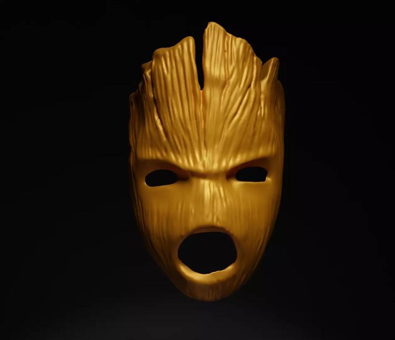 Angry Baby Groot Cosplay Face Mask
