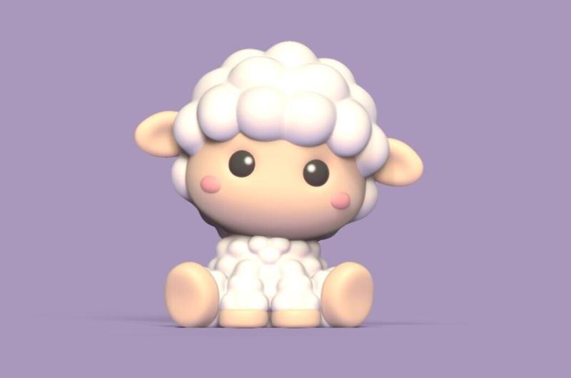 Cute Sitting Sheep