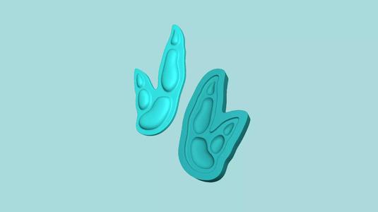 Kangaroo Footstep - Silicone Mold -Template