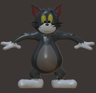 Inflated tom cat with water - tom and jerry