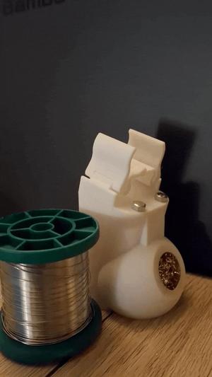 Compact Soldering Iron Stand with Locking Grip
