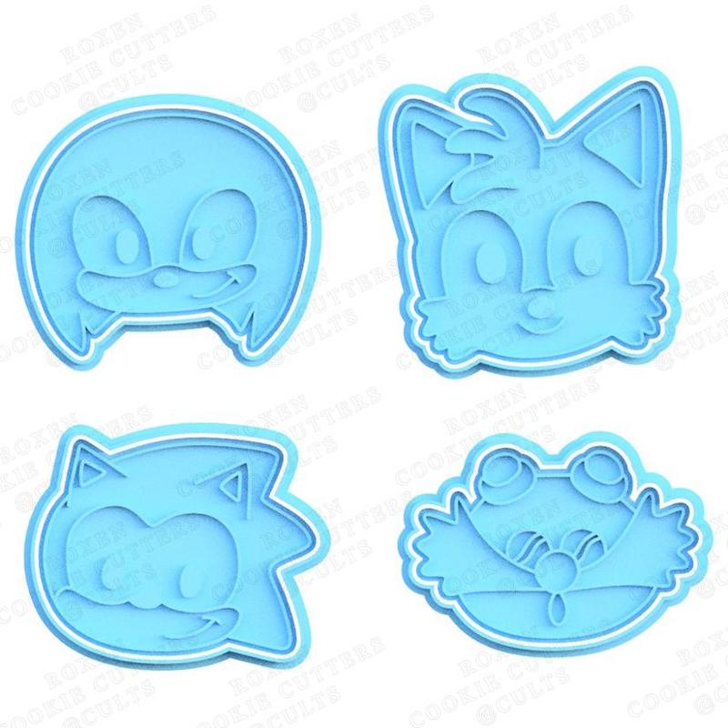 Sonic the Hedgehog cookie cutter set of 4